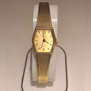 Timex Hexagon Face Gold Watch